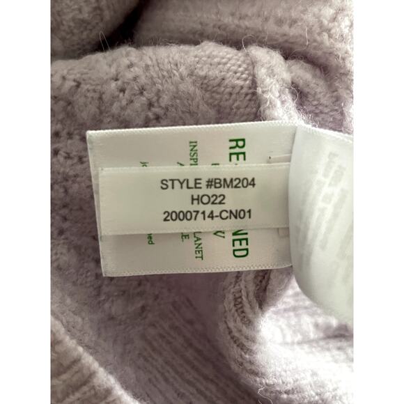 J Crew Sz L Cable Knit Sweater Lilac Alpaca Cottage Preppy Cozy Feminine Soft - Picture 14 of 14